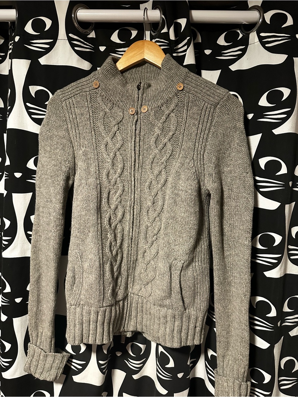 Vintage 90s Lambswool zip cardigan